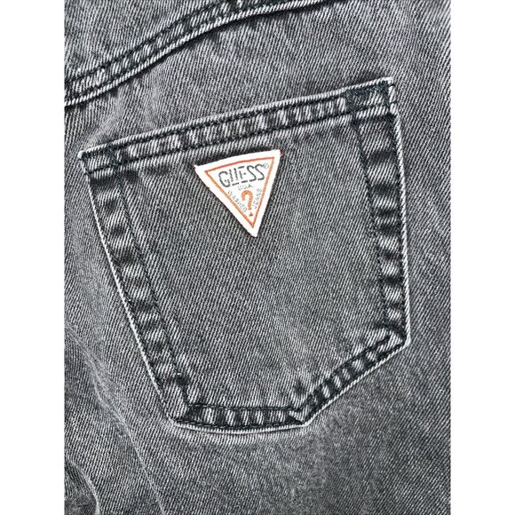 Guess By Georges Marciano Vintage 80s Denim Jeans USA Black Acid Wash Size 28x26 - Picture 4 of 9